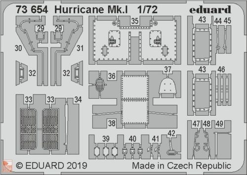 Eduard Accessories 1:72 Hurricane Mk.I for Arma Hobby