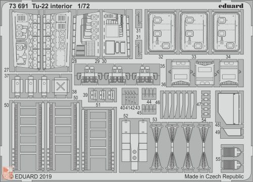 Eduard Accessories 1:72 Tu-22 interior for Trumpeter