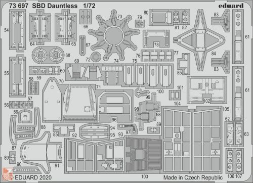 Eduard Accessories 1:72 SBD Dauntless for Hasegawa