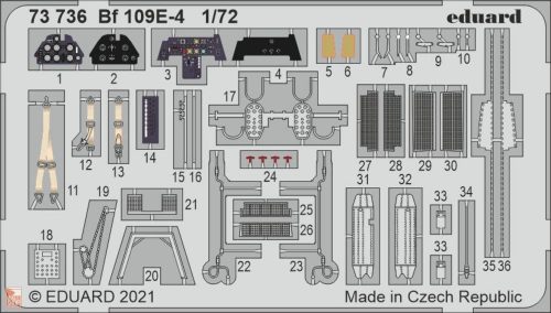 Eduard Accessories 1:72 Bf 109E-4 1/72 for SPECIAL HOBBY