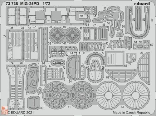 Eduard Accessories 1:72 MiG-25PD 1/72 for ICM