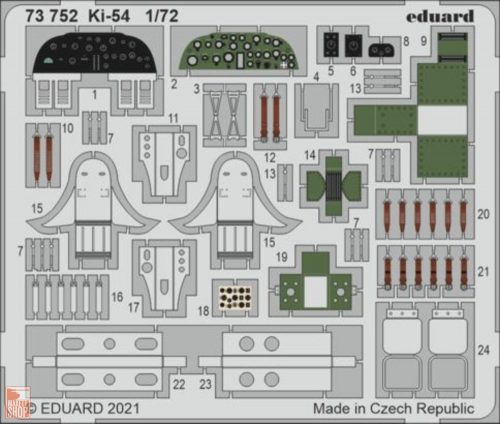 Eduard Accessories 1:72 Ki-54 for SPECIAL HOBBY