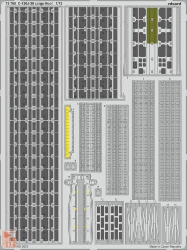 Eduard Accessories 1:72 C-130J-30 cargo floor for ZVEZDA