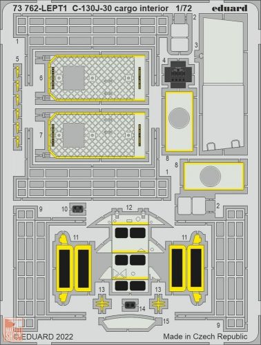 Eduard Accessories 1:72 C-130J-30 cargo interior for ZVEZDA