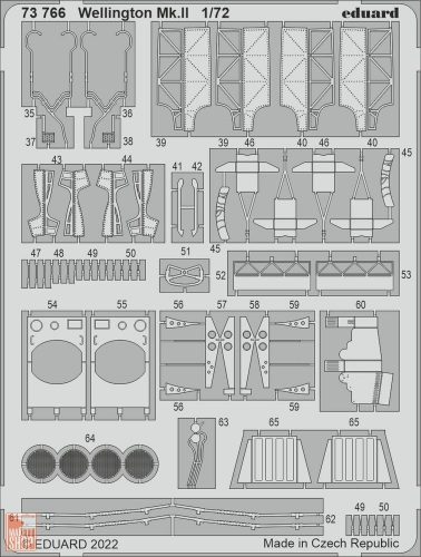 Eduard Accessories 1:72 Wellington Mk.II for AIRFIX