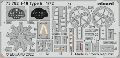 Eduard Accessories 1:72 I-16 Type 5 for CLEAR PROP