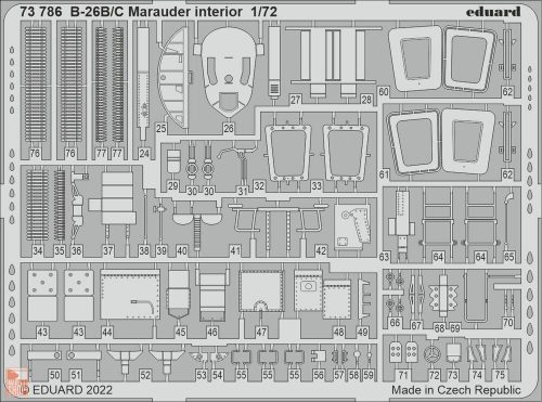 Eduard Accessories 1:72 B-26B/C Marauder interior for HASEGAWA / HOBBY 2000