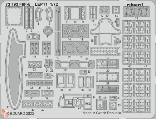 Eduard Accessories 1:72 F6F-5 1/72 for EDUARD