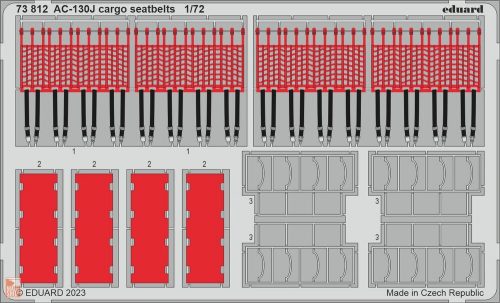 Eduard Accessories 1:72 AC-130J cargo seatbelts 1/72 ZVEZDA