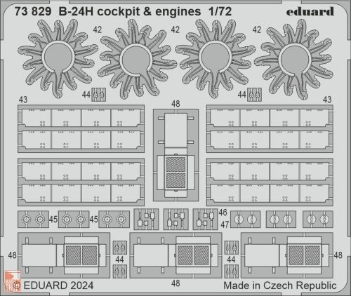 Eduard Accessories 1:72 B-24H cockpit & engines 1/72