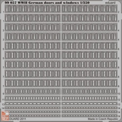 Eduard Accessories 1:350 WWII German doors and windows