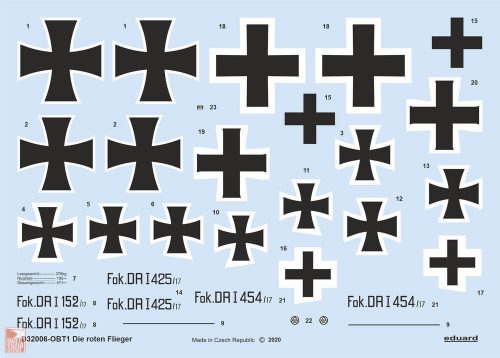 Eduard Accessories 1:32 Die roten Flieger for Meng