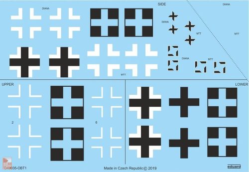 Eduard Accessories 1:48 Bf 109G-10 MTT / WNF national insignia for Eduard