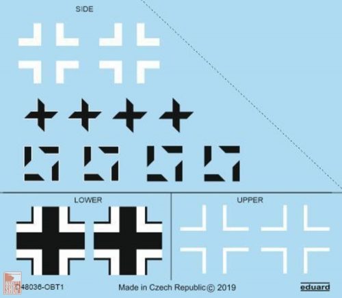 Eduard Accessories 1:48 Fw 190A-8/R2 national insignia for Eduard