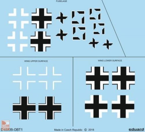 Eduard Accessories 1:48 Fw 190A-5 national insignia for Eduard