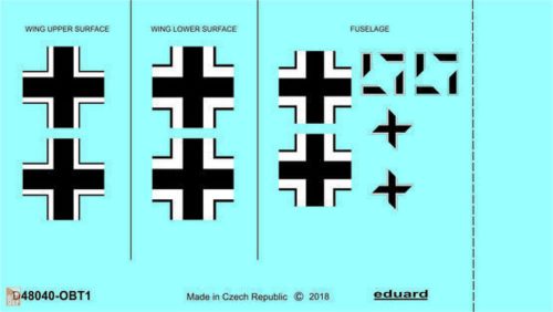 Eduard Accessories 1:48 Fw 190A-2 national insignia for Eduard