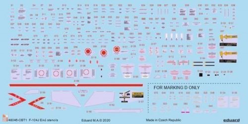 Eduard Accessories 1:48 F-104J Eiko stencils f. Eduard/Hasegawa