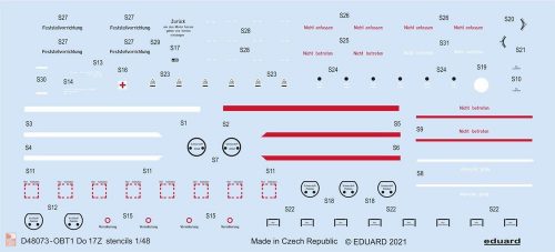 Eduard Accessories 1:48 Do 17 stencils 1/48 for ICM