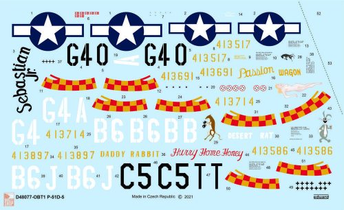 Eduard Accessories 1:48 P-51D-5 "357th FG" 1/48 for EDUARD