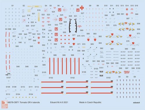 Eduard Accessories 1:48 Tornado GR.4 stencils 1/48 for REVELL