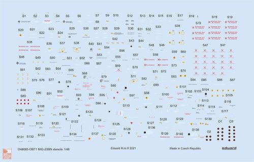 Eduard Accessories 1:48 MiG-23BN stencils 1/48 for TRUMPETER