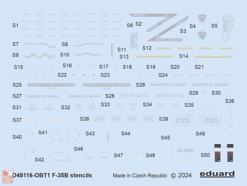 Eduard Accessories 1:48 F-35B stencils 1/48