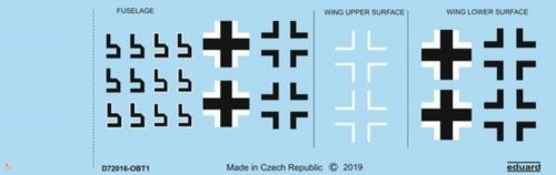 Eduard Accessories 1:72 Fw 190A-8 national insignia for Eduard