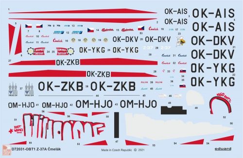 Eduard Accessories 1:72 Z-37A Cmelak 1/72 for EDUARD