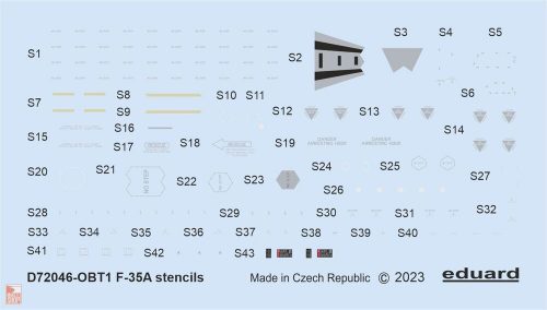 Eduard Accessories 1:72 F-35A stencils 1/72