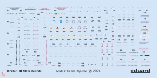 Eduard Accessories 1:72 Bf 109G stencils