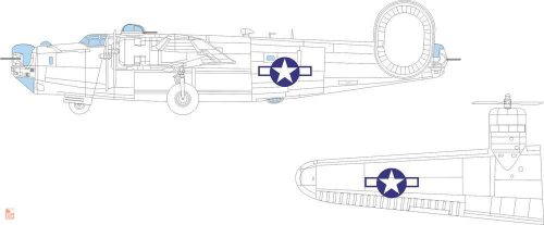 Eduard Accessories 1:48 B-24J US national insignia  HOBBY BOSS