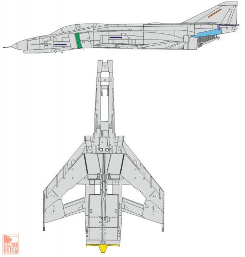 Eduard Accessories 1:48 F-4E surface panels 1/48 MENG