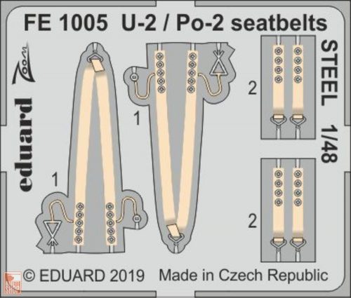 Eduard Accessories 1:48 U-2 / Po-2 seatbelts STEEL for ICM