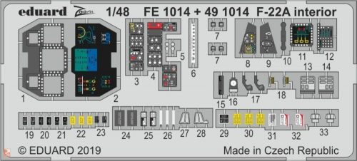 Eduard Accessories 1:48 F-22A for Hasegawa