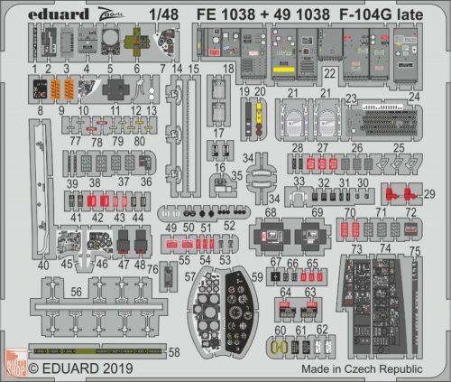 Eduard Accessories 1:48 F-104G late for Kinetic