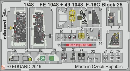 Eduard Accessories 1:48 F-16C Block 25 for Tamiya