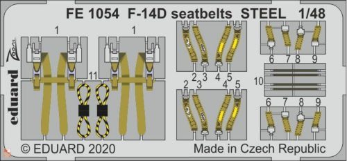 Eduard Accessories 1:48 F-14D seatbelts STEEL for AMK