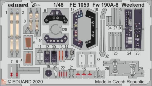 Eduard Accessories 1:48 Fw 190A-8 Weekend for Eduard