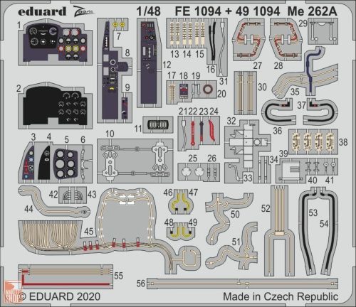 Eduard Accessories 1:48 Me 262A for Hobby Boss