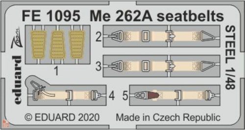 Eduard Accessories 1:48 Me 262A seatbelts STEEL for Hobby Boss