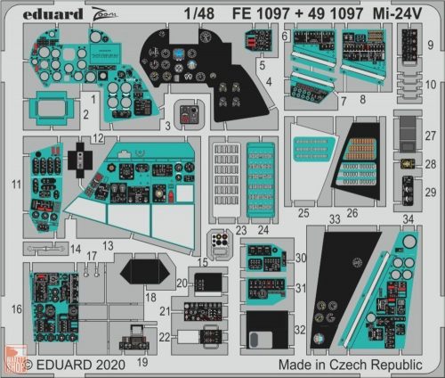 Eduard Accessories 1:48 Mi-24V for Zvezda