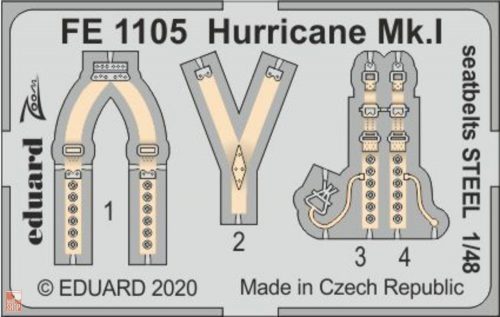 Eduard Accessories 1:48 Hurricane Mk.I seatbelts STEEL for Airfix