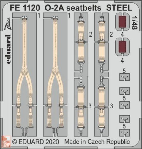 Eduard Accessories 1:48 O-2A seatbelts STEEL for ICM