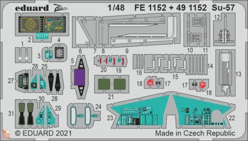 Eduard Accessories 1:48 Su-57 1/48 for ZVEZDA