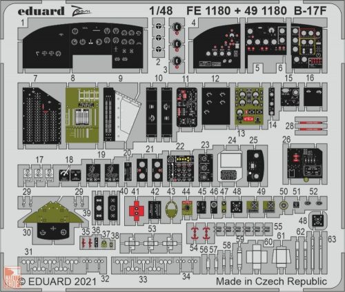 Eduard Accessories 1:48 B-17F 1/48 for HKM