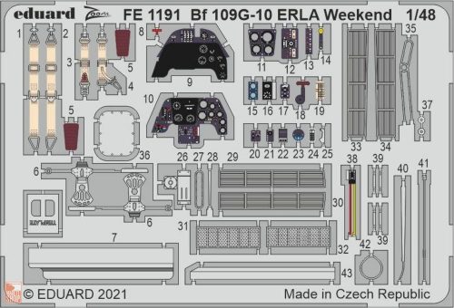 Eduard Accessories 1:48 Bf 109G-10 ERLA Weekend 1/48 for EDUARD