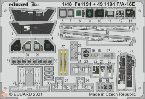 Eduard Accessories 1:48 F/A-18E 1/48 for MENG