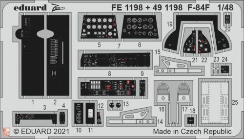 Eduard Accessories 1:48 F-84F 1/48 for KINETIC