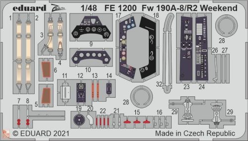 Eduard Accessories 1:48 Fw 190A-8/R2 Weekend 1/48 for EDUARD