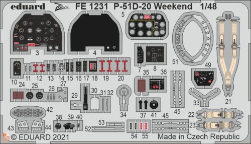 Eduard Accessories 1:48 P-51D-20 Weekend for EDUARD